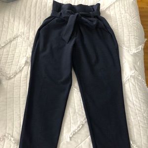 Front tie open bottom pants